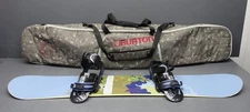 BURTON 2pc Feather 147cm Regular Foot Snowboard w/ Carrying Case Bag