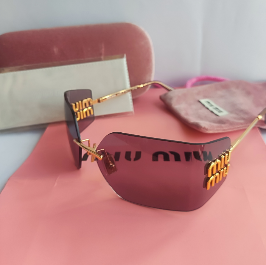 Miu Miu Women Sunglasses MU 54YS Gold Light Purple 5AK-30B 80-14
