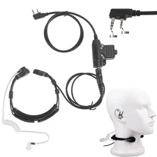 Waterproof Tactical Throat Mic Headset Fit for Kenwood BaoFeng TK3107 TK3207 US