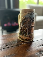 Miller Beer Stein Breweriana Collectible Birth of a Nation Historical Artwork
