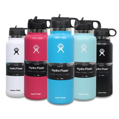 #ad Hydro Flask 40 Oz Water Bottle Wide Mouth Straw Lid $27.98