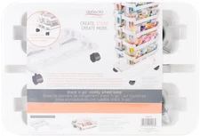 Wheel Base Art & Craft Storage Carts, White