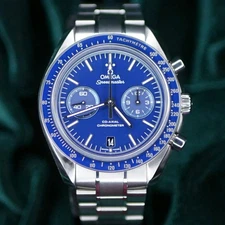 Omega Speedmaster Moonwatch Co-Axial Blue Dial MINT FULL SET 311.90.44.51.03.001