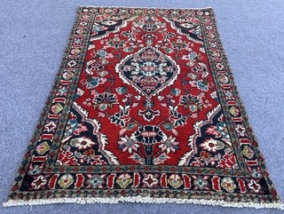 Genuine Hand Knotted Vintage Tribal Hamidoun Wool Area Rug 4 x 3