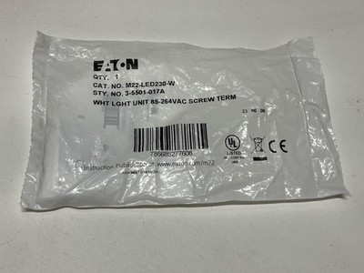 Eaton M22-LED230-W White Light Unit 85-264 VAC Screw Terminal