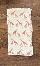 LIFE TREE Giraffe Muslin Baby Blanket Cotton White Yellow Swaddle 48  x 44  