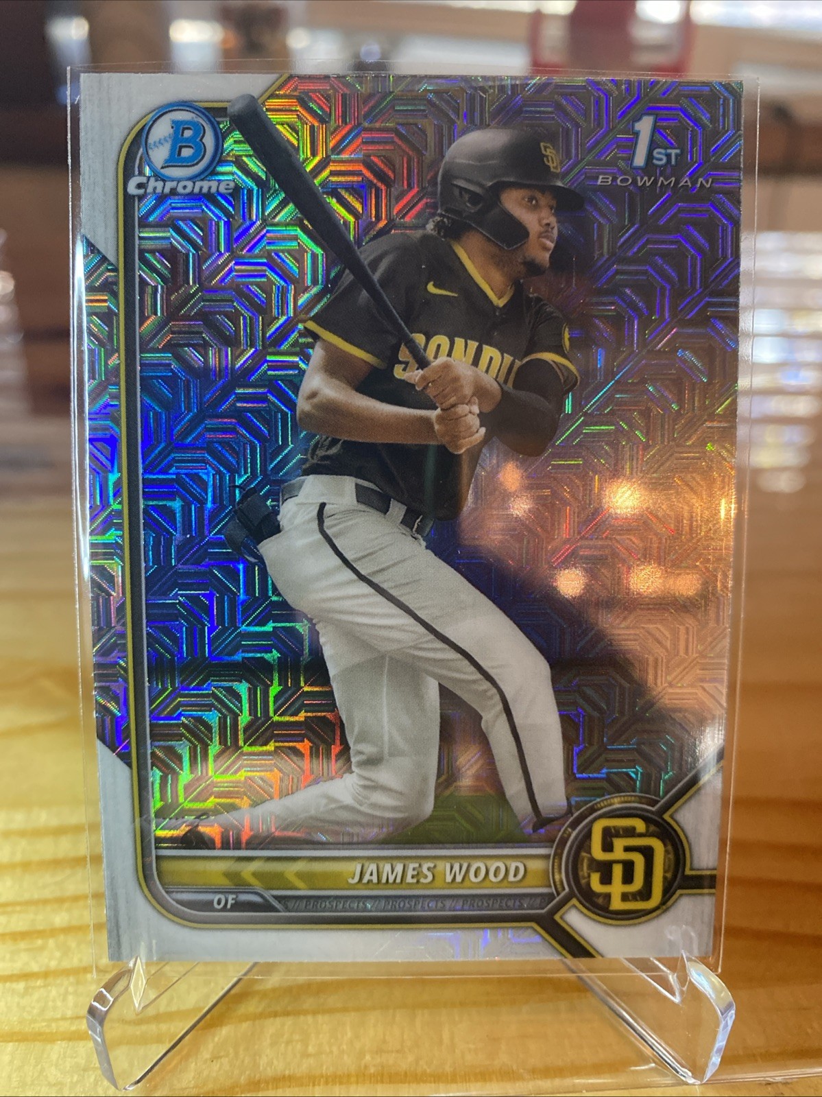 2022 Bowman - Chrome Prospects James Wood #BCP-108 Mojo Refractor (RC)