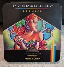 Prismacolor Premier 72 Colored Pencils Complete Smooth Rich Color Laydown -Used