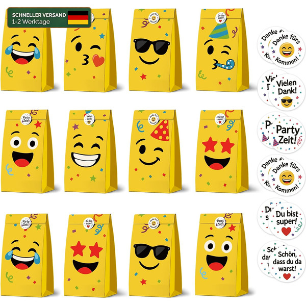 PapiertüTen Bunt 24 StüCk GeschenktüTen FüR Party Geschenkverpackung-image
