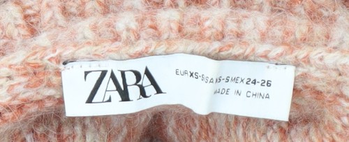 Zara Women's Multicoloured Roll Neck Chunky Knit Jumper - Picture 4 of 12
