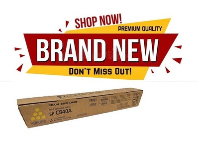 Genuine Ricoh 821256 Yellow Toner SP C840A High Volume Printer 34000 OEM