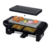 Edelstahl Design Raclette Mit Grillplatte U. Platte HeißEr Stein Syntrox Germany