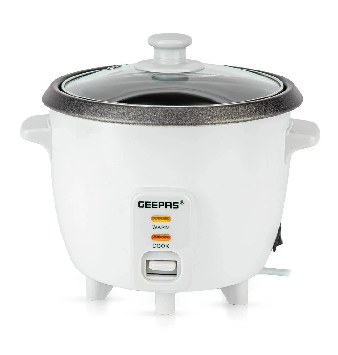 Geepas 0.6 L Electric Automatic Rice Cooker Non-Stick Pot Keep Warm Cup