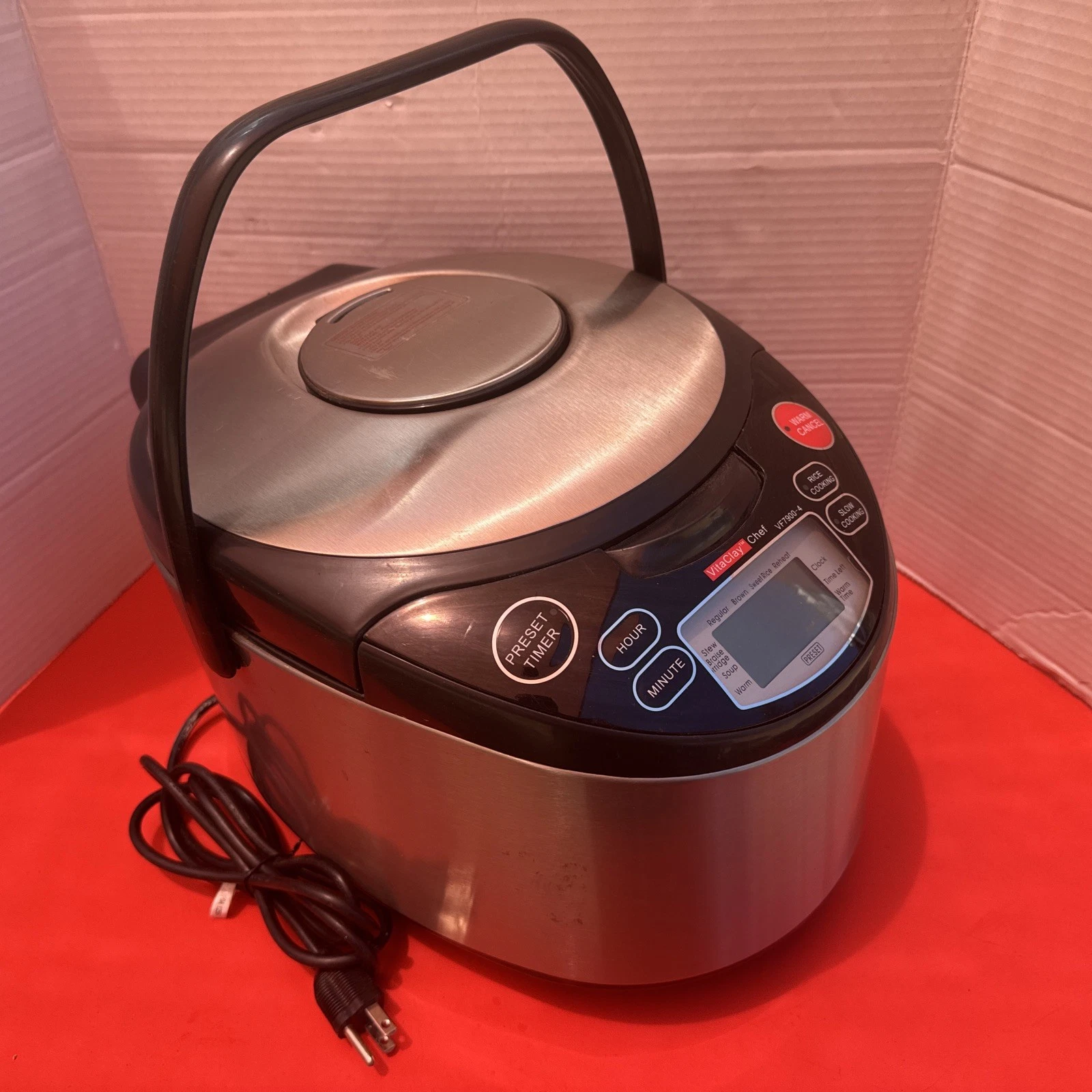 VitaClay Chef Digital Smart Rice Clay Multi Cooker 8 Cup - Model VF7900-4
