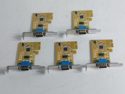 Lot of 5 DELL Sunix RS-232 Low Profile Serial Port PCI-E Interface Card NT0HM