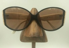 Vintage Paul Michel Sterling Optical Black Oversized Oval Sunglasses Eyeglasses