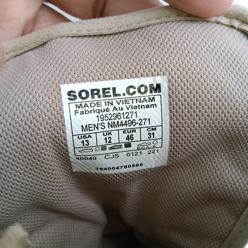 Sorel Caribou OTM Waterproof Boots Ancient Fossil Beige NM4496-271 Men's 13 - Picture 5 of 14