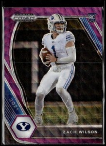 2021 Panini Prizm Draft Picks Collegiate Purple Wave #105 Zach Wilson