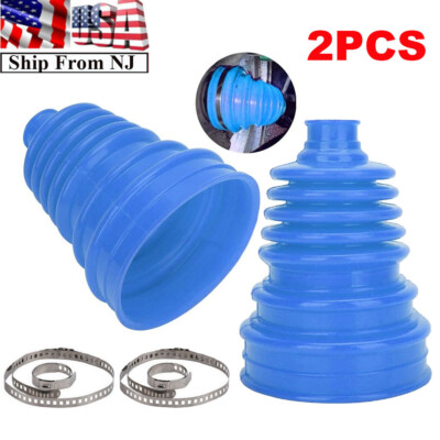 2X Universal Constant Velocity CV Joint Boot Dust Cover Anti-Aging Rubber Blue