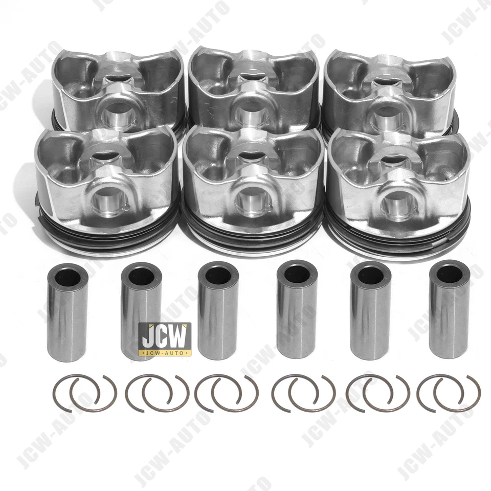 6 piezas pistones y anillos STD Φ88mm NURAL para Mercedes-Benz E280 C300 GLK300 3,0 L V6 Foto 2 de 4