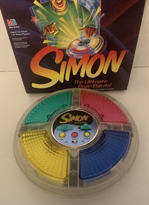 #ad Vintage 1994 Simon Electronic Game Clear Ultimate Brain Battle Milton Bradley $27.99