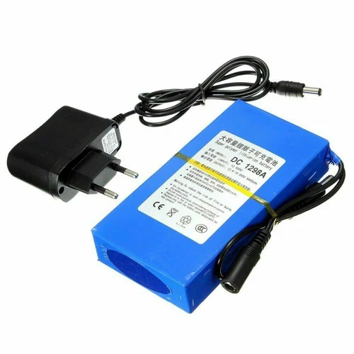 Super Polymer Rechargeable Li-ion Battery Pack DC 12V 9800mah DC1298A W/ Charger - Picture 1 of 12