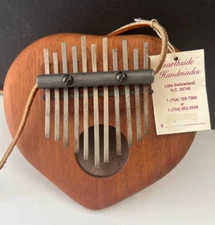 KALIMBA GOURD Wood Thumb Finger Piano Handmade Musical Instrument with Tag