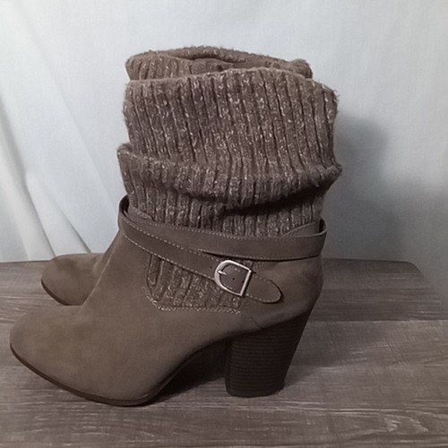 Torrid Taupe Sweater Bootie Size 13WW NWOT - Picture 4 of 9