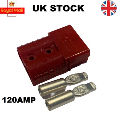 120AMP RED Anderson Compatible Battery Connector Quick Plug Inverter terminal