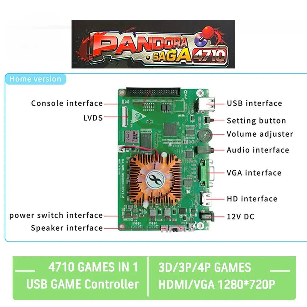 Pandora box 9s 4710 in 1 Box PCB Game Board Arcade