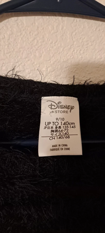 Disney Store Minnie Mouse Navidad Suéter Niñas Talla 9/10 NEGRO Foto 3 de 4