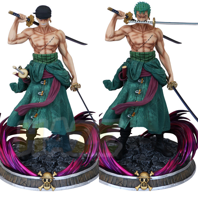 One Piece Figures – 39cm Roronoa Zoro Santoryu Action Figure Decor