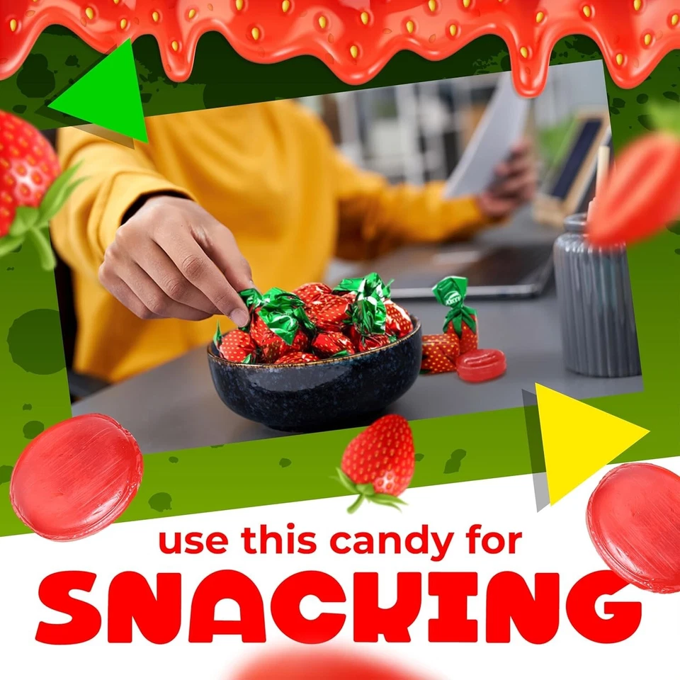 Strawberry Filled Classic Bon Bons, Bulk & Delicious Hard Candy (4 Pounds) Sale! - Image 3 of 4