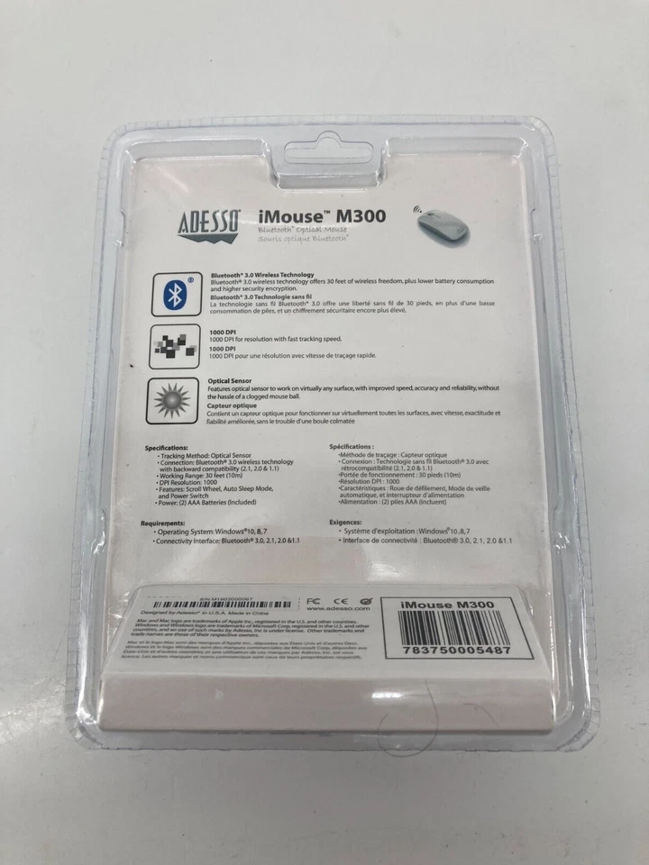 Adesso iMouse M300W Bluetooth Optical Mouse - Image 2 of 3