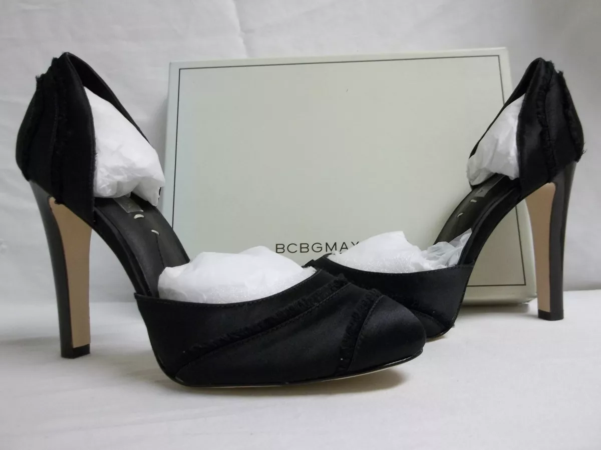 BCBG Max Azria Size 9 M Amaris Black Satin Pumps New Womens Shoes