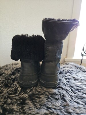Crocs W 9 Allcast II Luxe Snow Boots Black Shimmer  display picture 2