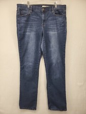 DKNY JEANS WOMEN'S JEANS BLUE SIZE 12X32 DENIM  STRETCH STRAIGHT CASUAL PANTS 
