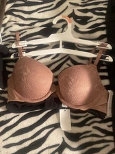 Auden Bra 34A Nudish Lightly Pink Lined Demi Coverage Underwire Bra Lot Of 2 Nwt