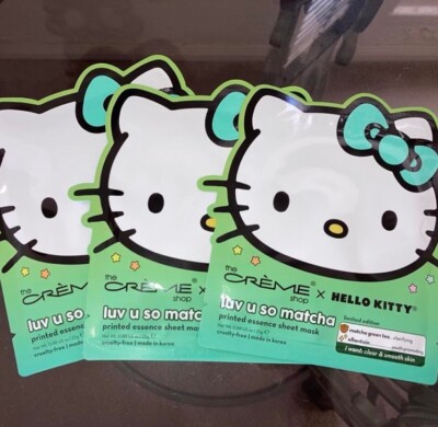 Hello Kitty Luv You So Matcha 3 face mask Skincare