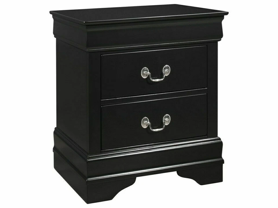 NEW Queen King Twin Full 4PC Black Sleigh Bedroom Set Modern Traditional B/D/M/N - Image 3 of 4