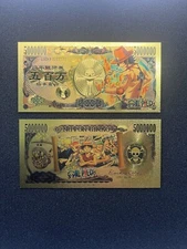 Fire Fist Ace - 24k Gold Foil Banknote - One Piece Anime