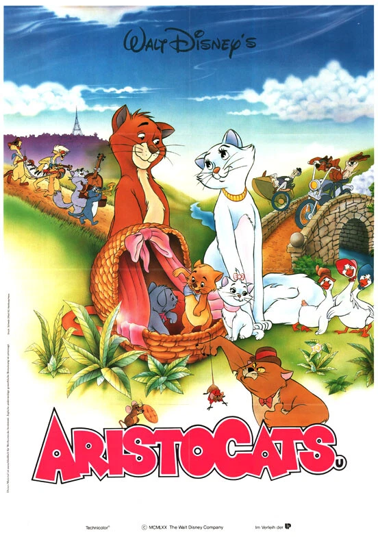 Aristocats ORIGINAL A1 Kinoplakat Walt Disney / Wolfgang Reitherman - Bild 1 von 1