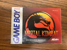 Mortal Kombat GameBoy Instruction Manual Only