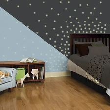 180 New GLOW IN THE DARK CONFETTI DOTS WALL DECALS Stickers Polka Dot Decor
