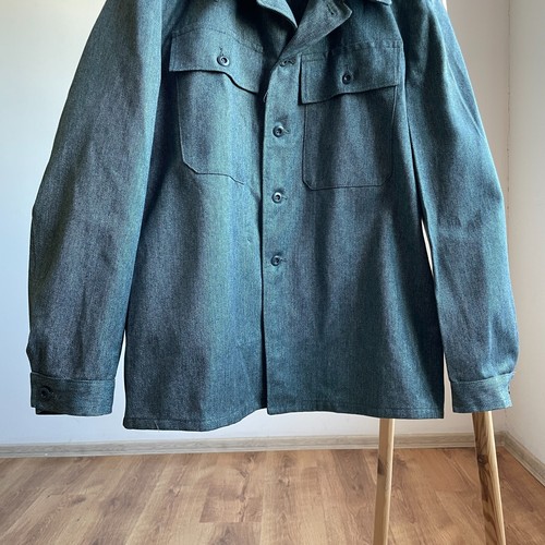 Swiss Army Vintage 70's Salt Pepper Denim Work Jacket Size EUR 54 - Foto 5 di 10