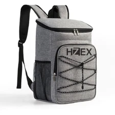 HZEX Cooler Back Pack, 25L Lunch Bag for Hiking Picnic Work, 24 Can Lunch Box