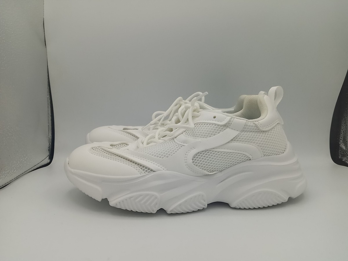 Niluber Chunky Sneakers for Women White Mesh Walking Shoes