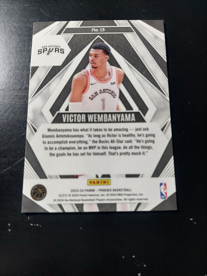 2024 Pheonix Victor Wembanyama Paragon Rookie Debit Edition Pack Fresh
