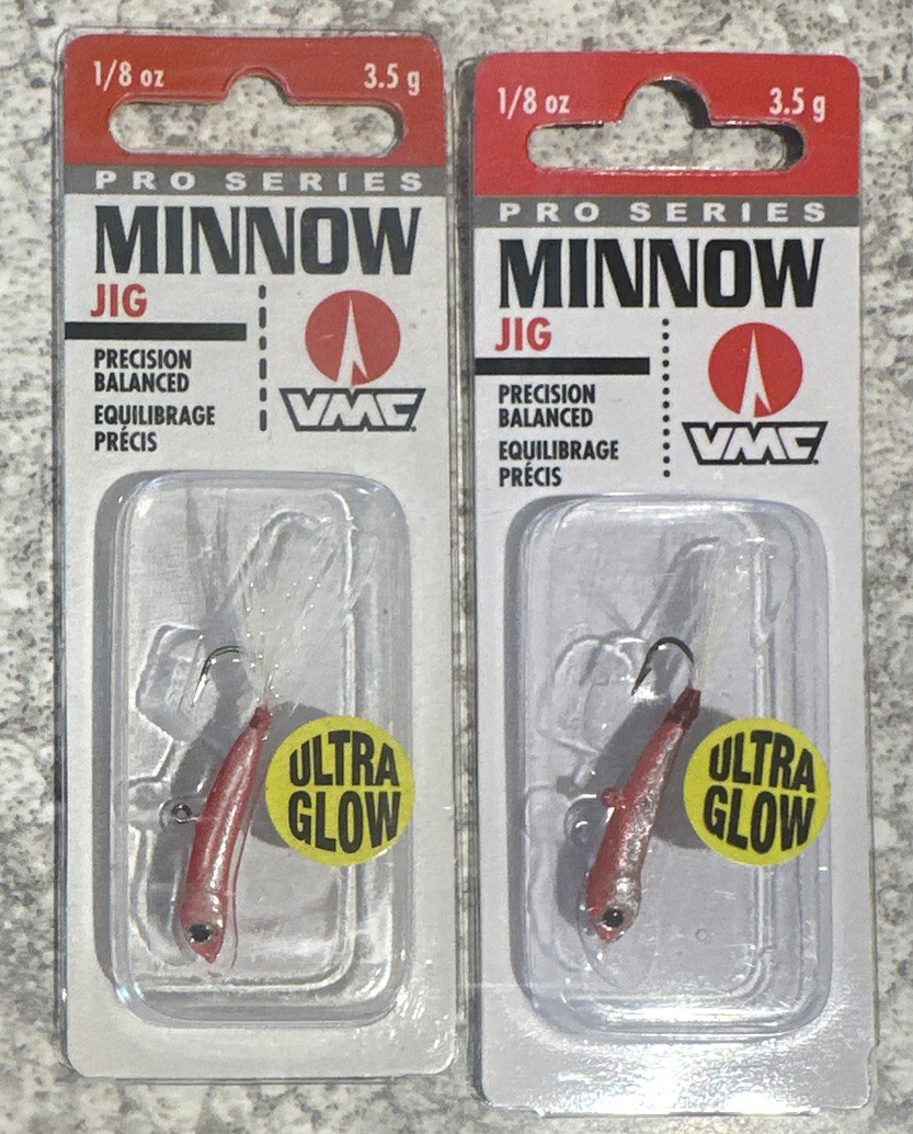 VMC Pug Bug Jig 1/16 oz - Glow - Ice Fishing 2 Per Pack