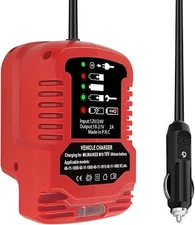 Car Charger for Milwaukee 18V Li-ion Battery 48-11-1850 48-11-1840 48-11-1820